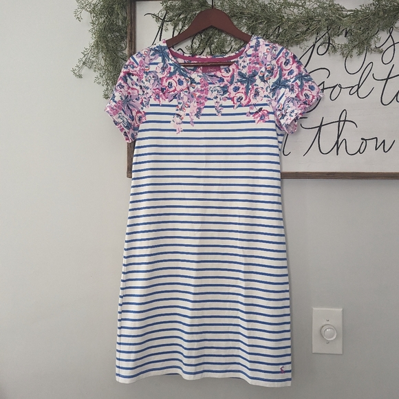 Joules Striped Floral Dress - Picture 1 of 4